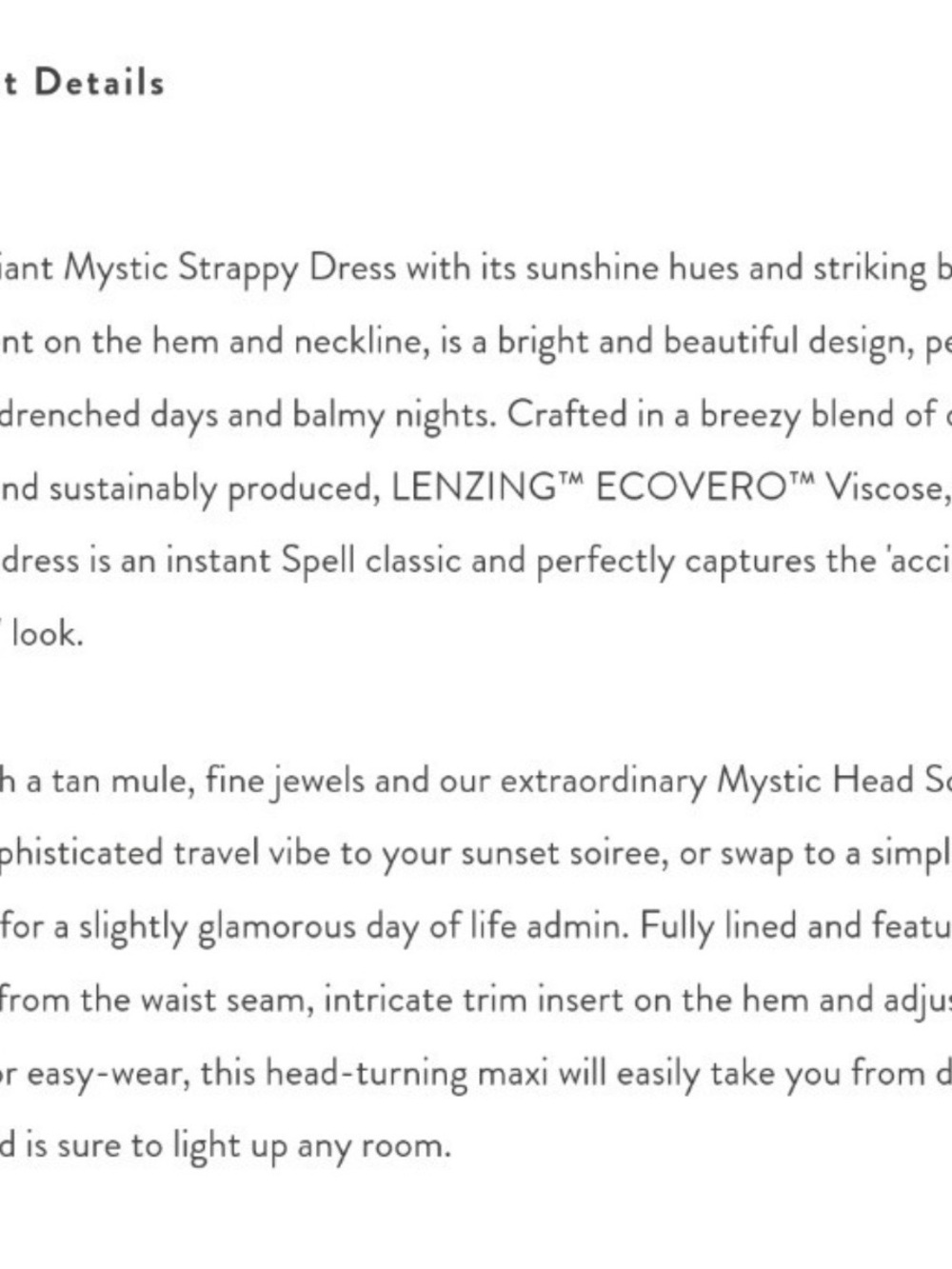 Spell and the Gypsy - Mystic Strappy Dress Sunflower - Picture 7 of 7